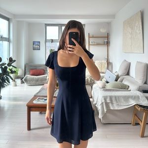 Aritzia Sunday Best navy blue mini dress